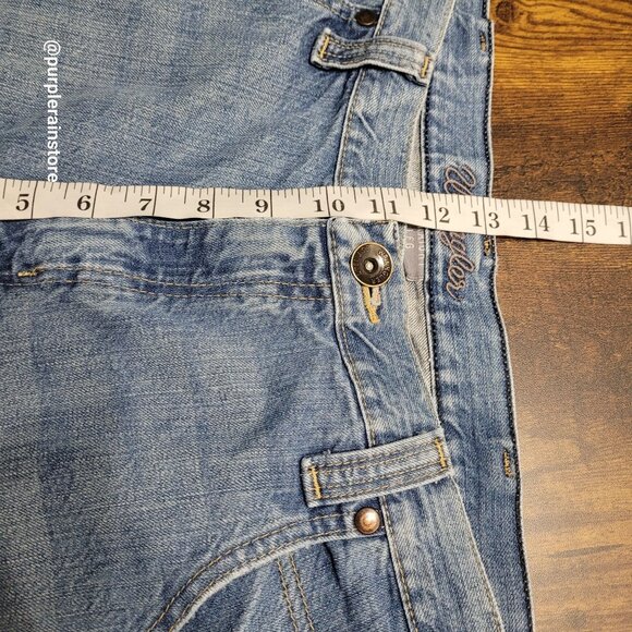 Wrangler Jeans 38x32 measures 36x32 Straight Medium Light Wash Western - Picture 8 of 11
